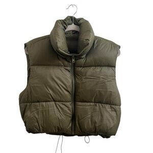 Olive Green Puffer Vest